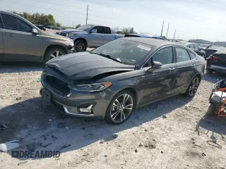 2019 Ford Fusion Titanium with VIN 3FA6P0D98KR141499, listed as a Copart auction lot 49250385 with 0 mi miles and Clean Title. Bid and sale history available at carsss.com. Image 1.