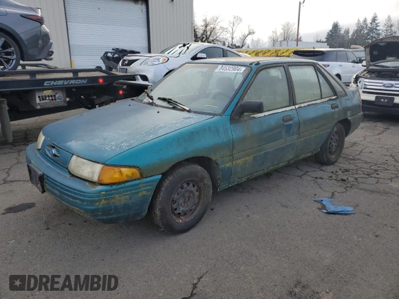 1993 Ford Escort with VIN 1FAPP14J4PW287522, listed as a Copart auction lot 47054555 with 547,514 mi miles and Salvage title. Bid and sale history available at DreamBid. Image 1.