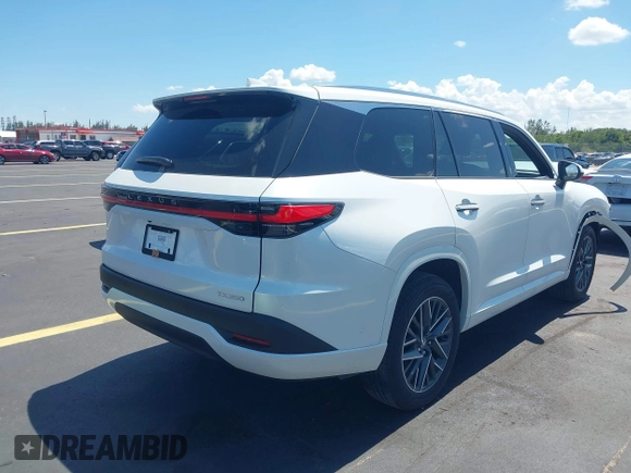 2025 Lexus TX 350 with VIN 5TDAAAA69SS014733, listed as a IAAI auction lot 42481473 with 1,592 mi miles and . Bid and sale history available at DreamBid. Image 4.