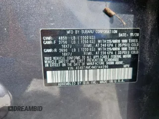 2021 Subaru Outback Limited with VIN 4S4BTAMC4M3144290, listed as a Copart auction lot 61350715 with Not provided miles and Salvage title. Bid and sale history available at DreamBid. Image 13.