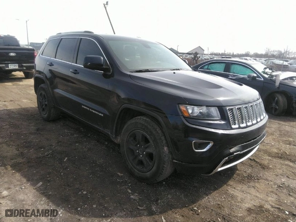 2014 Jeep Grand Cherokee Laredo with VIN 1C4RJEAG3EC393866, listed as a IAAI auction lot 41863877 with 134,977 mi miles. Bid and sale history available at carsss.com. Image 1.