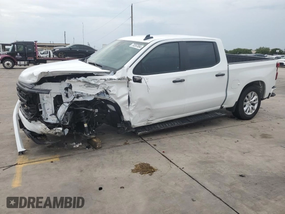 2024 Chevrolet Silverado 1500 Custom with VIN 3GCPABEK4RG267443, listed as a Copart auction lot 70267084 with 11,304 mi miles and Salvage Title. Bid and sale history available at DreamBid. Image 1.