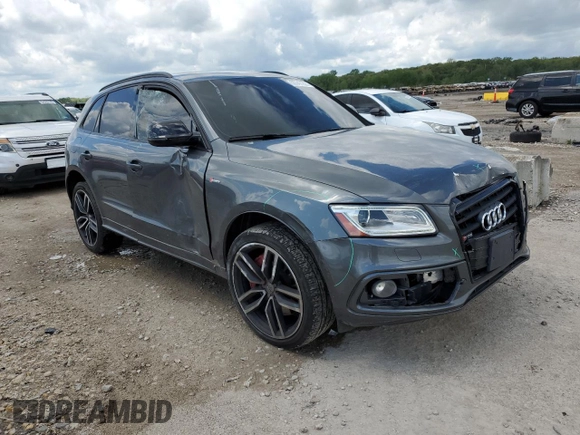 2017 Audi SQ5 Premium Plus with VIN WA1CCAFP2HA012729, listed as a Copart auction lot 55347255 with 90,468 mi miles and Salvage title. Bid and sale history available at DreamBid. Image 4.