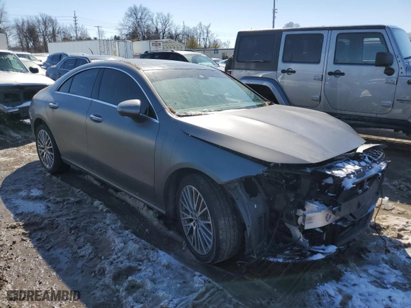 2022 Mercedes-Benz CLA with VIN W1K5J4HB1NN287249, listed as a Copart auction lot 46110735 with 17,273 mi miles and Salvage Title. Bid and sale history available at carsss.com. Image 4.