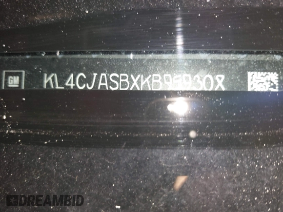 2019 Buick Encore Preferred with VIN KL4CJASBXKB959308, listed as a IAAI auction lot 41858092 with 90,476 mi miles. Bid and sale history available at carsss.com. Image 9.