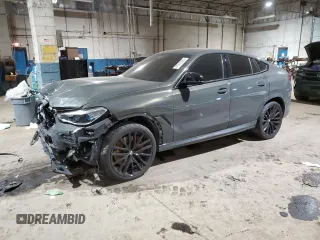 2022 BMW X6 M50i z VIN 5UXCY8C09N9L48414, wystawiony jako Copart lot #41767225 z przebiegiem Nie podano mil oraz Szkody całkowita. Historia ofert i sprzedaży dostępna na DreamBid. Obrazek 1.