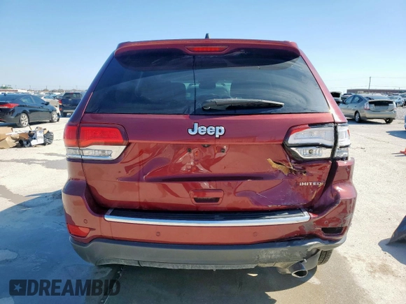 2020 Jeep Grand Cherokee Limited with VIN 1C4RJEBG5LC344910, listed as a Copart auction lot 43930605 with 68,813 mi miles and Salvage Title. Bid and sale history available at carsss.com. Image 6.
