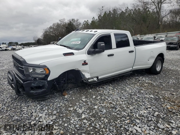 2024 Ram 3500 Tradesman with VIN 3C63RRGL0RG377886, listed as a Copart auction lot 87161344 with 1,620 mi miles and Salvage Title. Bid and sale history available at carsss.com. Image 1.