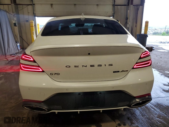 2023 Genesis G70 3.3T z VIN KMTG54TE1PU132414, wystawiony jako Copart lot #57120935 z przebiegiem 22 360 mil mil oraz Szkoda całkowita • Salvage title. Historia ofert i sprzedaży dostępna na DreamBid. Obrazek 6.