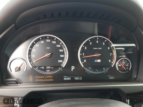 2017 BMW X5 M with VIN 5YMKT6C3XH0U39069, listed as a Copart auction lot 66013813 with 38,263 mi miles. Bid and sale history available at carsss.com. Image 9.