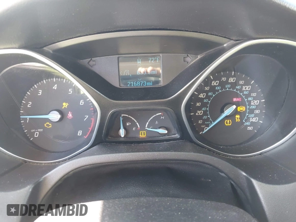 2012 Ford Focus SE with VIN 1FAHP3F23CL265724, listed as a IAAI auction lot 41184121 with 216,873 mi miles. Bid and sale history available at carsss.com. Image 7.