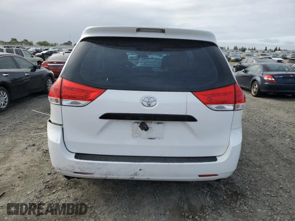 2012 Toyota Sienna with VIN 5TDZK3DC8CS186489, listed as a Copart auction lot 50469485 with Not provided miles and Salvage title. Bid and sale history available at DreamBid. Image 6.