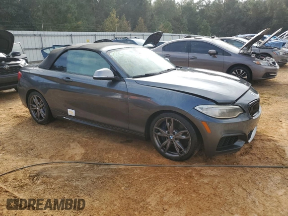 2016 BMW 2 Series M235i with VIN WBA1M1C57GV394290, listed as a Copart auction lot 76187684 with 60,838 mi miles and Salvage Title. Bid and sale history available at carsss.com. Image 4.