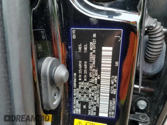 2015 Lexus NX 200t z VIN JTJBARBZ9F2011143, wystawiony jako Copart lot #56987665 z przebiegiem 121 427 mil mil oraz Szkoda całkowita • Salvage title. Historia ofert i sprzedaży dostępna na DreamBid. Obrazek 13.