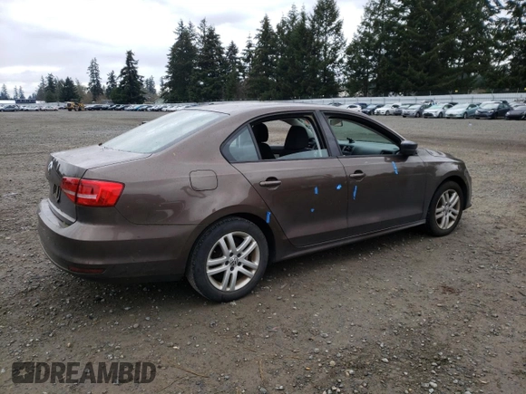 2015 Volkswagen Jetta S with VIN 3VW2K7AJ0FM242227, listed as a Copart auction lot 47788865 with Not provided miles and Clean title. Bid and sale history available at DreamBid. Image 3.