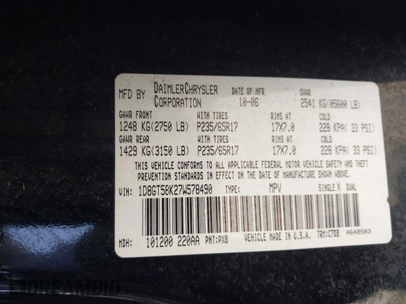 2007 Dodge Nitro SLT z VIN 1D8GT58K27W578490, wystawiony jako IAAI lot #42335125 z przebiegiem 125 826 mil mil oraz . Historia ofert i sprzedaży dostępna na DreamBid. Obrazek 9.