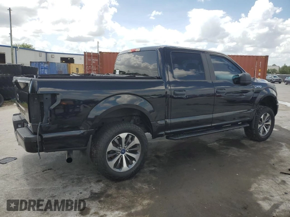 2019 Ford F-150 XL with VIN 1FTEW1EP2KFC68628, listed as a Copart auction lot 51612745 with 110,807 mi miles and Salvage Title. Bid and sale history available at carsss.com. Image 3.