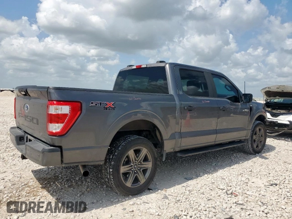 2021 Ford F-150 XL with VIN 1FTFW1E56MKD38046, listed as a Copart auction lot 61674525 with 89,477 mi miles and Salvage title. Bid and sale history available at DreamBid. Image 3.