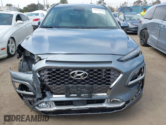 2019 Hyundai Kona Ultimate with VIN KM8K53A58KU198498, listed as a IAAI auction lot 42046679 with 57,327 mi miles and . Bid and sale history available at carsss.com. Image 13.