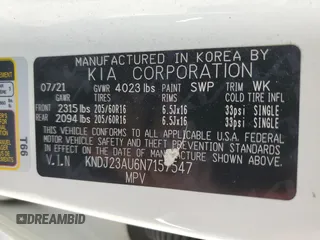 2022 Kia Soul LX with VIN KNDJ23AU6N7157547, listed as a Copart auction lot 51281625 with 55,318 mi miles and Salvage Title. Bid and sale history available at DreamBid. Image 12.