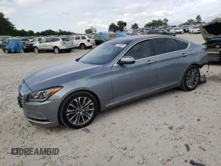 2017 Genesis G80 3.8L with VIN KMHGN4JE0HU191405, listed as a Copart auction lot 72058054 with 130,027 mi miles and Salvage Title. Bid and sale history available at carsss.com. Image 1.