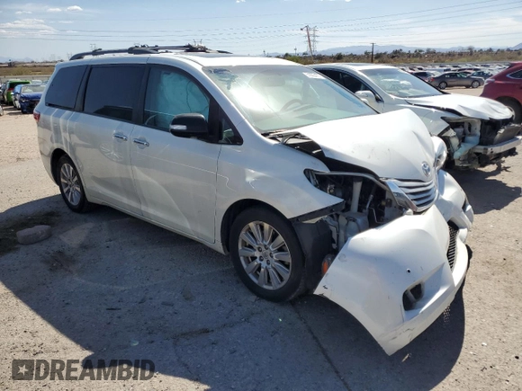 2017 Toyota Sienna XLE Auto Access Seat with VIN 5TDYZ3DC6HS865451, listed as a Copart auction lot 51005475 with 0 mi miles and Salvage Title. Bid and sale history available at carsss.com. Image 4.