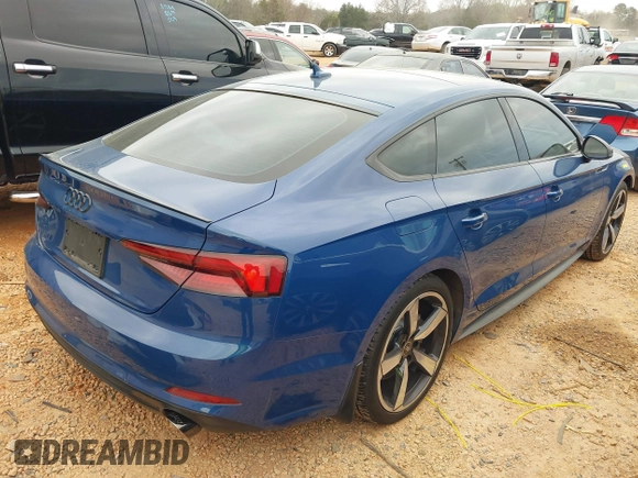 2019 Audi A5 Sportback Prestige with VIN WAUFNCF55KA016463, listed as a IAAI auction lot 41801790 with 112,048 mi miles. Bid and sale history available at carsss.com. Image 4.
