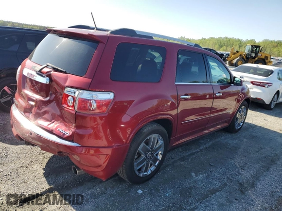 2012 GMC Acadia Denali z VIN 1GKKVTEDXCJ230039, wystawiony jako Copart lot #51900335 z przebiegiem 149 645 mil mil oraz Szkoda całkowita • Salvage title. Historia ofert i sprzedaży dostępna na DreamBid. Obrazek 3.