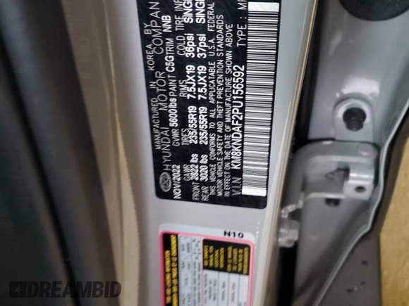 2023 Hyundai Ioniq 5 SEL с VIN KM8KNDAF2PU156592, выставлен на аукционе Copart как лот 53049135 с пробегом 8 327 миль миль и Списание • Salvage title. История ставок и продаж доступна на DreamBid. Изображение 12.