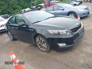 2014 Kia Optima SX Turbo with VIN 5XXGR4A61EG294366, listed as a IAAI auction lot 42540516 with 195,335 mi miles and . Bid and sale history available at DreamBid. Image 1.