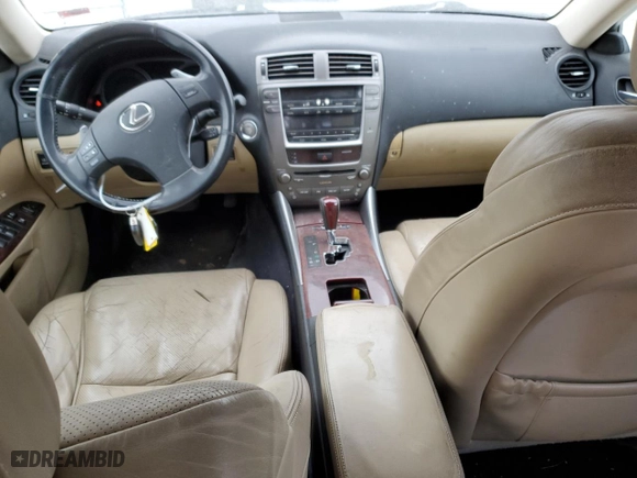 2008 Lexus IS 250 with VIN JTHCK262X85022273, listed as a Copart auction lot 49681295 with 247,279 mi miles and Salvage Title. Bid and sale history available at carsss.com. Image 8.