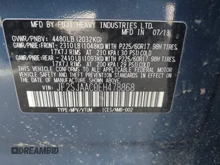 2014 Subaru Forester 2.5i with VIN JF2SJAAC0EH478868, listed as a IAAI auction lot 41930308 with 60,239 mi miles. Bid and sale history available at carsss.com. Image 9.