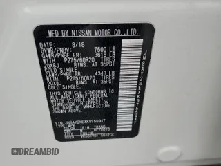 2019 Nissan Armada Platinum with VIN JN8AY2NEXK9755947, listed as a Copart auction lot 43970665 with 94,094 mi miles and Salvage Title. Bid and sale history available at carsss.com. Image 13.