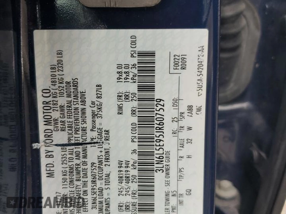 2018 Lincoln MKZ Reserve with VIN 3LN6L5E95JR607529, listed as a Copart auction lot 45137905 with 93,195 mi miles and Salvage Title. Bid and sale history available at DreamBid. Image 12.