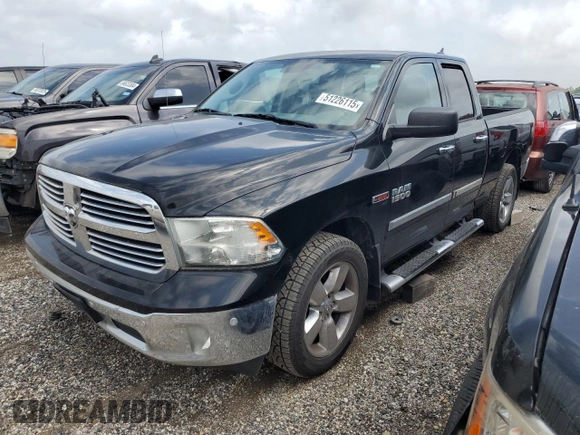 2015 Ram 1500 Big Horn with VIN 1C6RR6GM0FS581495, listed as a Copart auction lot 51226115 with 187,897 mi miles and Clean Title. Bid and sale history available at carsss.com. Image 1.