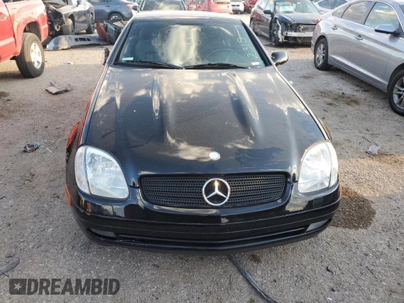 1999 Mercedes-Benz SLK-Class with VIN WDBKK47F1XF124854, listed as a Copart auction lot 73160604 with 55,730 mi miles and Salvage Title. Bid and sale history available at carsss.com. Image 5.