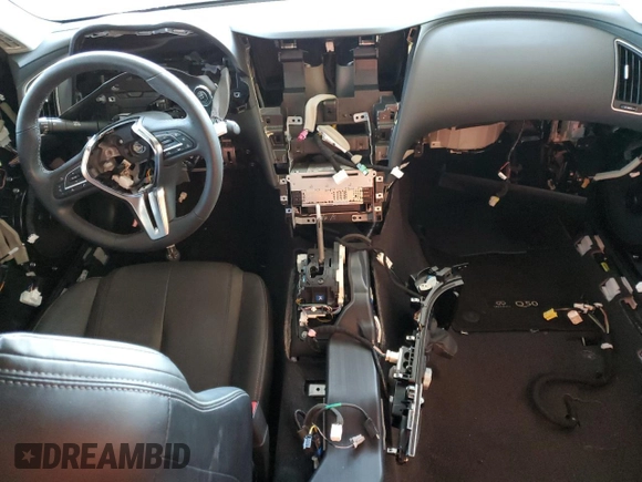 2023 Infiniti Q50 Luxe with VIN JN1EV7BP9PM510525, listed as a Copart auction lot 47134914 with Not Provided miles and Non Repairable. Bid and sale history available at DreamBid. Image 8.