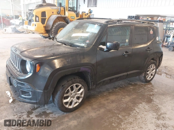 2017 Jeep Renegade Latitude with VIN ZACCJBBB4HPF21586, listed as a IAAI auction lot 41563503 with 134,606 mi miles. Bid and sale history available at carsss.com. Image 2.