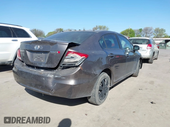 2015 Honda Civic Sedan LX with VIN 19XFB2F55FE075943, listed as a IAAI auction lot 41830699 with 199,838 mi miles. Bid and sale history available at carsss.com. Image 4.