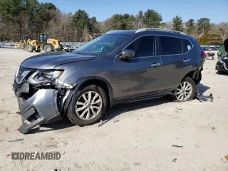 2018 Nissan Rogue SV with VIN 5N1AT2MV5JC765519, listed as a Copart auction lot 48558135 with 74,399 mi miles and Salvage Title. Bid and sale history available at carsss.com. Image 1.