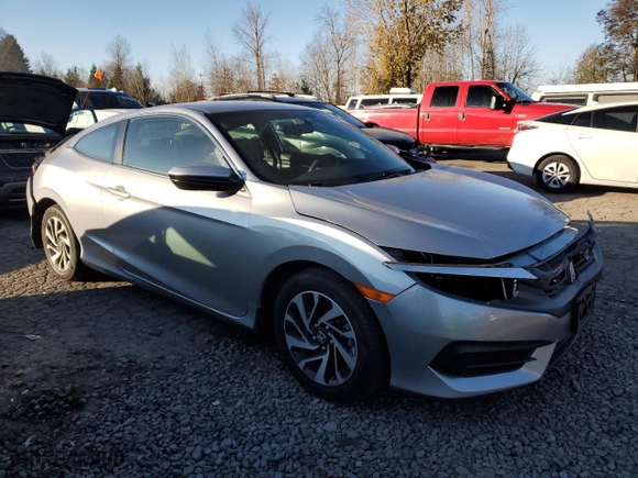 2018 Honda Civic Coupe LX with VIN 2HGFC4B53JH305007, listed as a Copart auction lot 82922414 with 75,387 mi miles and Salvage Title. Bid and sale history available at carsss.com. Image 4.