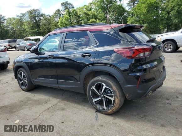 2021 Chevrolet TrailBlazer RS with VIN KL79MTSL3MB157663, listed as a Copart auction lot 55163974 with 24,296 mi miles and Salvage Title. Bid and sale history available at DreamBid. Image 2.