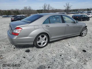 2009 Mercedes-Benz S-Class 5.5L V8 with VIN WDDNG71XX9A262756, listed as a Copart auction lot 44528295 with 80,649 mi miles and Salvage Title. Bid and sale history available at carsss.com. Image 3.