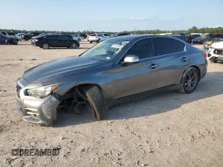2017 Infiniti Q50 Signature Edition z VIN JN1EV7AR6HM839431, wystawiony jako Copart lot #56112005 z przebiegiem 130 526 mil mil oraz Szkoda całkowita • Salvage title. Historia ofert i sprzedaży dostępna na DreamBid. Obrazek 1.