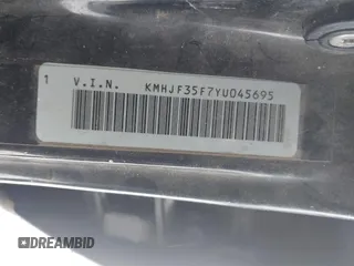 2000 Hyundai Elantra GLS with VIN KMHJF35F7YU045695, listed as a IAAI auction lot 41624725 with 186,694 mi miles and . Bid and sale history available at DreamBid. Image 9.