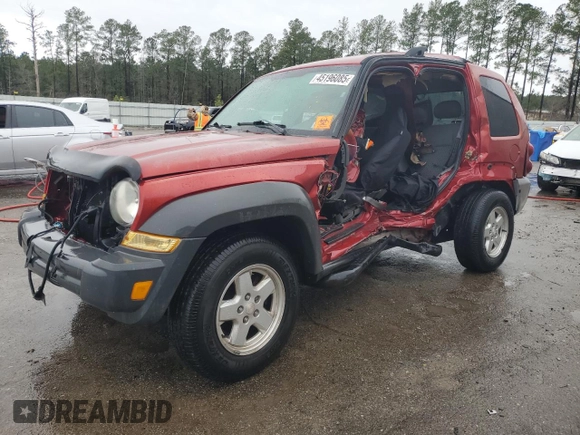 2006 Jeep Liberty Sport with VIN 1J4GL48K66W204160, listed as a Copart auction lot 45196085 with Not Provided miles and Non Repairable. Bid and sale history available at carsss.com. Image 1.