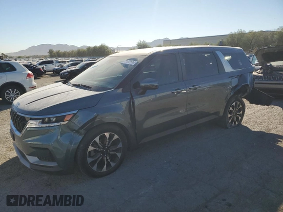2022 Kia Carnival EX with VIN KNDNC5H32N6072329, listed as a Copart auction lot 77472514 with 25,909 mi miles and Salvage Title. Bid and sale history available at carsss.com. Image 1.