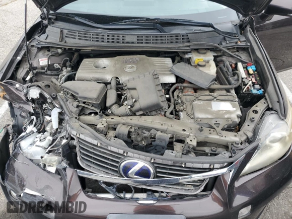 2011 Lexus CT 200h with VIN JTHKD5BHXB2016726, listed as a Copart auction lot 54628455 with 189,212 mi miles and Salvage title. Bid and sale history available at DreamBid. Image 11.