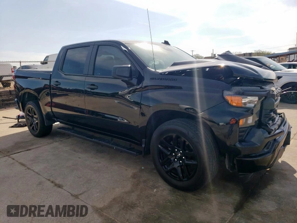 2024 Chevrolet Silverado 1500 Custom with VIN 3GCPABEK0RG245584, listed as a Copart auction lot 50540105 with 43,937 mi miles and Salvage Title. Bid and sale history available at DreamBid. Image 4.