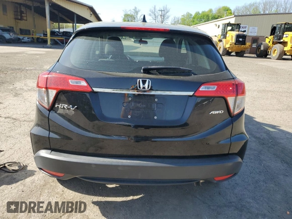 2021 Honda HR-V LX with VIN 3CZRU6H31MM742370, listed as a Copart auction lot 54893985 with 61,613 mi miles and Salvage Title. Bid and sale history available at carsss.com. Image 6.